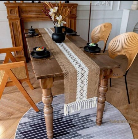 كابتشينو / خط وسط ابيض بنقشة سودة