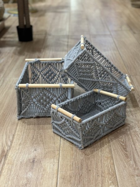 طقم سلال مكرميه